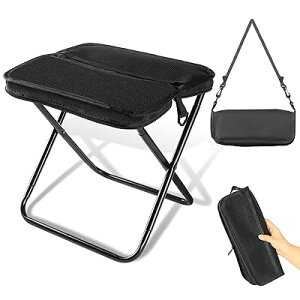 折りたたみ椅子 超軽量 アウトドア チェア 小型 ショルダー付き 持ち運び便利 収納袋一体型