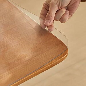 �e�[�u���N���X ���� 75x120cm ����2mm PVC�� �e�[�u���}�b�g �����` �N���A �f�X�N�}�b�g ��`