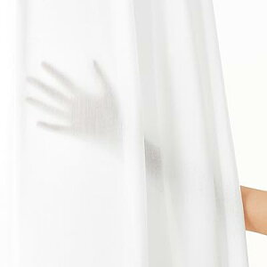 ���[�X�J�[�e�� ���l���� �����Ȃ� 108cm�� 2���g �z���C�g �J�[�e�� ���[�X �O���猩���ɂ���