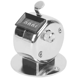 カウンター 数取器オールメタル製 数取り器 ベース付きカウンター 4桁手動計測カウンター