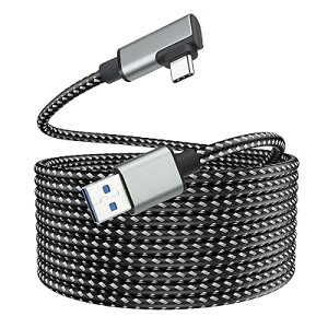 Link�P�[�u�� 5m �i�C�����҂ݑf�� VR�w�b�h�Z�b�g Meta Quest 2/3/Pro/Pico4�ɓK�p USB 3.0 5Gbps�f�[�^�]