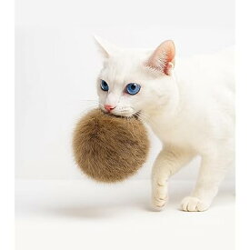 猫 おもちゃ ボール 猫のおもちゃ コロコロ 天然 無着色 天然ラビットファー毛玉 滅菌済み