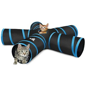 キャットトンネル 猫用 5道猫トンネル スパイラル 25*53cm キャットトンネル 1穴付き 折りたた