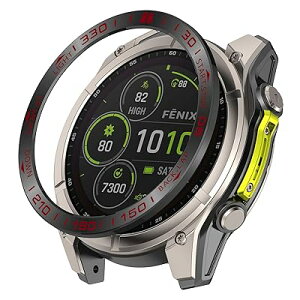 for Garmin�K�[�~�� Fenix 8 AMOLED 47mm �x�[�������O �ی샊���O �X�e�����X �J�o�[ �P�[�X ���h�~