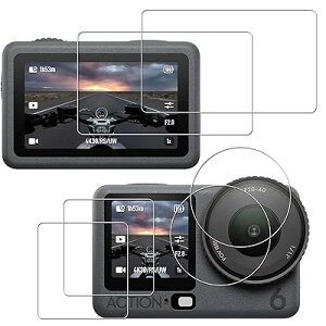 ���{�f�ސ� Osmo Action 6 �p �����ߗ� �K���X�t�B���� �J�����t�B���� �����K���X �J�o�[ �ȒP