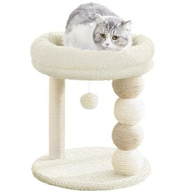 キャットタワー ミニ 猫タワー 小型 低め 据え置き 省スペース 麻紐爪とぎ シンプル かわい