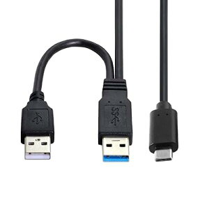 Type-C USB 3.0 Power Y�P�[�u���A�f���A��USB3.0�f�[�^&USB2.0 Power A �I�X - USB-C USB 3.0�P�[�u�� SSD HDD�p