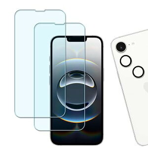 �ڂ̔��y�� �u���[���C�g�J�b�g �Ή� iPhone 17E / iPhone 16E �p �K���X�t�B����(2��)�{�J�����t�B����(2��) �ی�t�B����