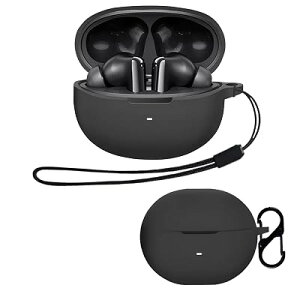 For QCY MeloBuds N70 �P�[�X �����h�~�p�̃��r�i�t��+�X�g���b�v�t�� �y�� �L�Y�h�~ �h�o �����[�d�\ �����ɂ��� �_�炩�ȃV���J�Q���̃X�|�[�c �X�����\�t�g �P�[�X �J�o�[ QCY MeloBuds N70 �p