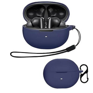 For QCY MeloBuds N70 �P�[�X �����h�~�p�̃��r�i�t��+�X�g���b�v�t�� �y�� �L�Y�h�~ �h�o �����[�d�\ �����ɂ��� �_�炩�ȃV���J�Q���̃X�|�[�c �X�����\�t�g �P�[�X �J�o�[ QCY MeloBuds N70 �p