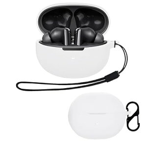 For QCY MeloBuds N70 �P�[�X �����h�~�p�̃��r�i�t��+�X�g���b�v�t�� �y�� �L�Y�h�~ �h�o �����[�d�\ �����ɂ��� �_�炩�ȃV���J�Q���̃X�|�[�c �X�����\�t�g �P�[�X �J�o�[ QCY MeloBuds N70 �p