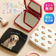 【マラソン期間ポイント2倍＆100円OFFクーポンあり】ペット写真 写真入り 名入れ ミラー ダブルミラー 犬…