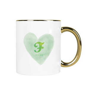 【オーダーメイド】 イニシャル入り ハート マグカップ オシャレ バレンタイン ホワイトデー コップ ホワイト 名入れ 名前入り イニシャル 陶器 白 カップル ギフト プレゼント 出産祝い 結