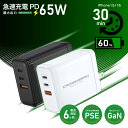 【 日本 メーカー 監修】急速 高速 充電 充電器 ACアダプター 65...
