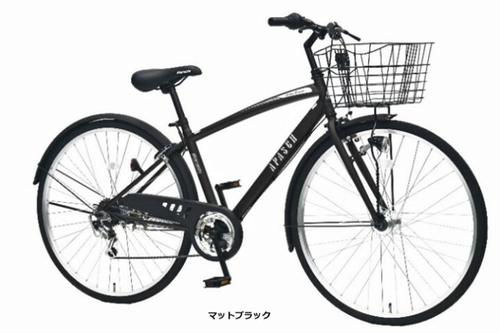 楽天市場】丸石サイクル アパッシュ 6段変速 27インチ シティサイクル 