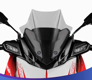 ヤマハ NMAX 300 23~24年式 ウインドシールド 大型 クリオ スモーク ウインドスクリーン 風防 バイク 汎用 カウル 金具ビス付き イエロー 透明 クリア【取り寄せ】