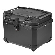 HI-LINE バイク リアボックス 57L ブラック【ダイヤルロック式】 トップケース 汎用 ABS製 防水 防塵 大…