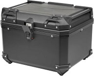 HI-LINE バイク リアボックス 57L ブラック【ダイヤルロック式】 トップケース 汎用 ABS製 防水 防塵 大…