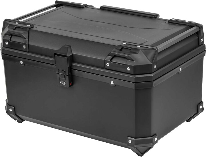 楽天市場】HI-LINE バイク リアボックス 65L ブラック【ダイヤルロック 
