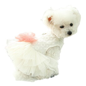 犬 ウエディングドレス手作り ペットのドレス 犬のお姫様スカート 豪華 おしゃれ 可愛い 華やか お姫様 プリンセス 結婚式 お祝い 記念パーティー 小型犬 プレゼント