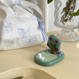 【2点で600円OFFクーポン！】スマホスタンド 可愛い 動物 樹脂製 チューリップ ウサギ 木 アヒル 飾り 卓上インテリア デスク用 卓上 携帯電話スタンド タブレット ゲーム機 優れる安定性 ポータブル
