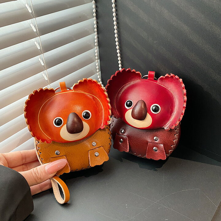 再販①キーケース ミニポーチ レトロアニマル クマ 茶 楽天市場  