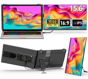 LaptomoP5�f���A�����j�^�[15.6�C���`IPS���o�C���f�B�X�v���CFHD1080P�m�[�g�p�\�R���f���A���X�N���[���f�B�X�v���C�g���A�|�[�^�u���g�����j�^�[�ɓK�p�m�[�g�p�\�R��13-17�C���`USB-C/HDMI�|�c