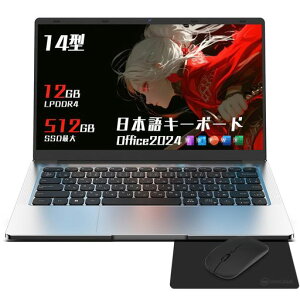 Wingame�m�[�g�p�\�R�����{��L�[�{�[�h�yMSOffice2024���ځz14�C���`Windows11Pro12GB������256GBSSD