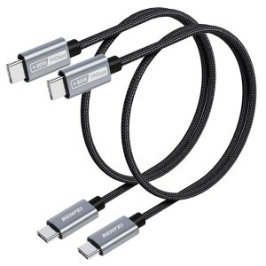 BENFEI�V���[�gUSB-C�P�[�u��1�t�B�[�g2�{�Z�b�g�����[�d60W&�f�[�^�]��10Gbps�Ή�MacBookPro/iPadProAir4/GalaxyS23+/S22/S21Ultra�p�_��V���R���f��