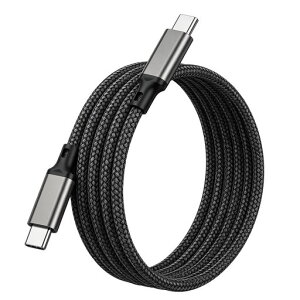 USB-C&USB-C�P�[�u��2mLpoieJun�y240WPD�Ή�/USB3.2Gen2x2-20Gbps�f�[�^�]���z8K@60Hz/4K@240Hz�f���o��E-Marker�`�b�v���ڒ����ϋv�i�C�����҂݃^�C�vCUSB