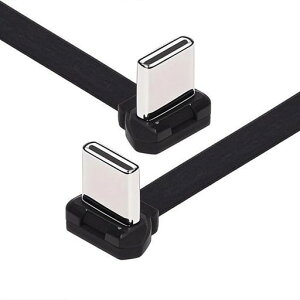 CY USB-C �^�C�vC - USB-C �����^�t���b�g�p���[ USB2.0 �f�[�^�P�[�u�� �A���O���R�l�N�^ 65W �}���[�d �m�[�g�p�\�R�� �^�u���b�g �X�}�[�g�t�H���p (20cm)