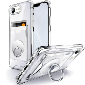 Rockaway �݊��� iPhone 17e/16e ��4�� SE4�p �P�[�X iPhone 17e�p �P�[�X �J�[�h���[ �w�ʃ|�P�b�g �����O�t�� �X�^���h�@�\ �ϏՌ� ���� TPU �X�}�z�P�[�X 6.1�C���` �A�C�t�H��17E/16E �p�J�o�[ -