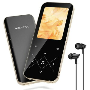 AGPTEK MP3�v���[���[ Bluetooth5.3 ����32GB ��e�� 2.4�C���`���� �����t���[�� �I�V���� ���X���X���� 48H���y�Đ����� ���y�v���[���[ �_�C���N�g�^�� Line-in�@�\ �X�s�[�J�[���� FM���W�I FM�^��