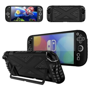 ForNintendoSwitch2�p�P�[�X�J�o�[�yKONXISA�zPC�P�[�X�Ɠ��̎����y�ʔ��^�ω���Ϗ��ϏՌ��S�ʕی슊��~���m�Ȍ��ʒu��t�ȒPNintendoSwitch2�p�ی�P�[�X(�u���b�N)