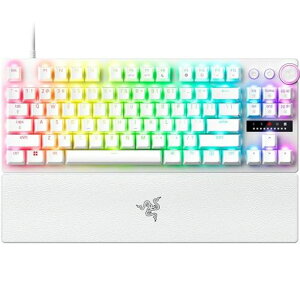 ���s�b�h�g���K�[����Razer���C�U�[HuntsmanV3ProTenkeyless(WhiteEdition)���s�b�h�g���K�[�ƒ����\�ȃA�N�`���G�[�V�������ڂ̃A�i���O�Q�[�~���O�L�[�{�[�h�A�i���O�I�v�e�B�J���X�C�b�`