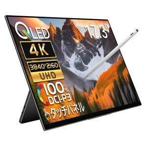EHOMEWEI���o�C�����j�^�[4K17.3�C���`QLED�p�l���|�[�^�u�����j�^�[3840x2160�^�b�`�y���Ή��yiPhone/PS5/XBOX/Switch/PC/Mac�z�Ή��y���^�u�Q�[�~���O���j�^�[�X�s�[�J�[����