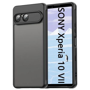 UIUIKA for �\�j�[ Xperia 10 VII �P�[�X SONY XQZ-CBFE�P�[�X ���炩 ��G�� �Ռ��ی� ���ϖh�~ �}�O�l�b�g�Ή� �X�}�z�J�o�[ �􂦂�(�u���b�N)