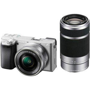 SONY(�\�j�[) ILCE-6400Y S APS-C �~���[���X���J���� ��6400 �_�u���Y�[�������Y�L�b�g(���������Y:SELP1650+SEL55210) �V���o�[