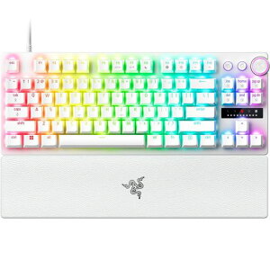 ���s�b�h�g���K�[����Razer���C�U�[HuntsmanV3ProTenkeyless(WhiteEdition)���s�b�h�g���K�[�ƒ����\�ȃA�N�`���G�[�V�������ڂ̃A�i���O�Q�[�~���O�L�[�{�[�h�A�i���O�I�v�e�B�J���X�C�b�`