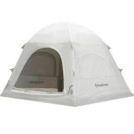 KingCamp充気式テントエアーテント40s設営エアポール内蔵大型インフレータブルテント3-4人用2.4mx2.2mシルバーコーティングUVカット耐水圧3000mmメッシュ窓キャンプ公園ハイキングアウトドア