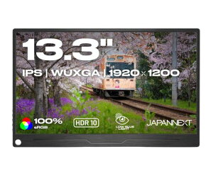 JAPANNEXT13.3�C���`���o�C�����j�^�[IPS�p�l��WUXGA1920x1200�𑜓x�X�}�[�g�P�[�X�t��(USB/TypeC/miniHDMI/MACPC�Ή�/�X�s�[�J�[����/sRGB100%/�����)