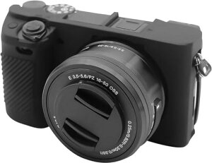 �J�����p�V���v���P�[�X �Ή��\�j�[ A6100 A6300 A6400 ILCE-6100 ILCE-6300 ILCE-6400 �f�W�^�� �J�����̏��̒�R�͂�����_�炩���V���R�[���̔��̕ی�J�o�[ �u���b�N
