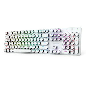 REDRAGON K710 ���C�����X �^�C�v���C�^�[�L�[�{�[�h�y2.4G����/BT/USB�L���z�� �e���L�[�t�� �p��z�� �ی^�L�[�L���b�v ���g�� RGB�o�b�N���C�g ���^���p�l�� �A���`�S�[�X�g �I�t�B�X/�Q�[�c