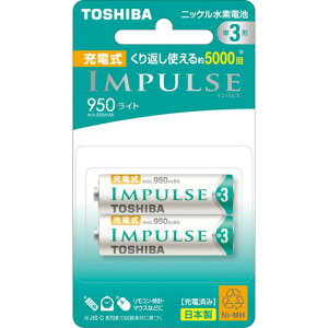 TOSHIBA�j�b�P�����f�d�r�[�d��IMPULSE���C�g�^�C�v�P3�`�[�d�r(min.950mAh)2�{TNH-3LE2P
