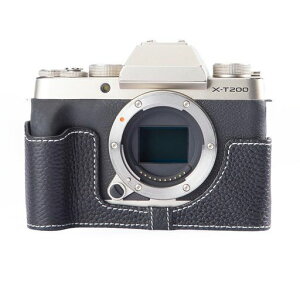 FUJIFILMX-T200��p���g���Ȗ{�v(���v)����̃n�[�t�P�[�X�J�����ی�J�o�[�K�pFujiXT200xt200�n�[�t�^�C�v�J�����v���e�N�g�P�[�X��ʊJ�d�r�����O�r���t���\�L�Y���Ֆh�~(���F)