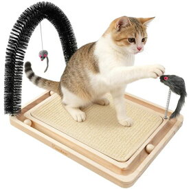 Pawaboo 猫 おもちゃ サイザル麻猫爪とぎ 原木色