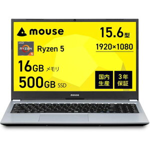 mouse �y3�N�ۏ؁z �m�[�g�p�\�R�� mouse A5 (Ryzen 5 7430U AMD Radeon �O���t�B�b�N�X 16GB ������ 500GB SSD 15.6�C���` �t��HD Windows 11 �r�W�l�X �e�����[�N)