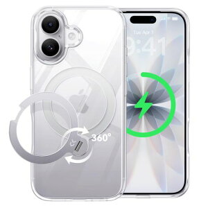 �y�����ʂ�㎿���E��_360°��]�zCASEKOO iPhone 17 �p�P�[�X �N���A �ω��� ���c���� �p�x���� MagSafe�Ή� �ČR�K�i�ی� �ϏՌ� �ő�25W�}���[�d�Ή� �t�B�b�g�� ���b�v�z�[���t�� ���� ��phone1�c