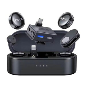 BOYABOYALINK3���C�����X���x���A�}�C�NiPhone16/15�V���[�Y/Android/�J�����Ή�AI�m�C�Y���_�N�V�������ڒ����^30���ԋ쓮300m�`������Vlog/TikTok/YouTube���^�p