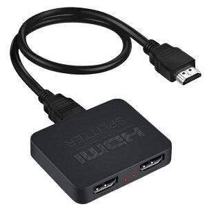 HDMI�P�[�u�����z�� 4K 1����2�o�� HDMI �X�v���b�^�[ 2��ʓ����o�� 4Kx2K@60Hz/3D/HD�Ή� HDCP1.4 �ƒ�p�Q�[���@/PC/Xbox/DVD/HDTV�v���[���[/�p�\�R���ɓK�p USB�d���P�[�u��